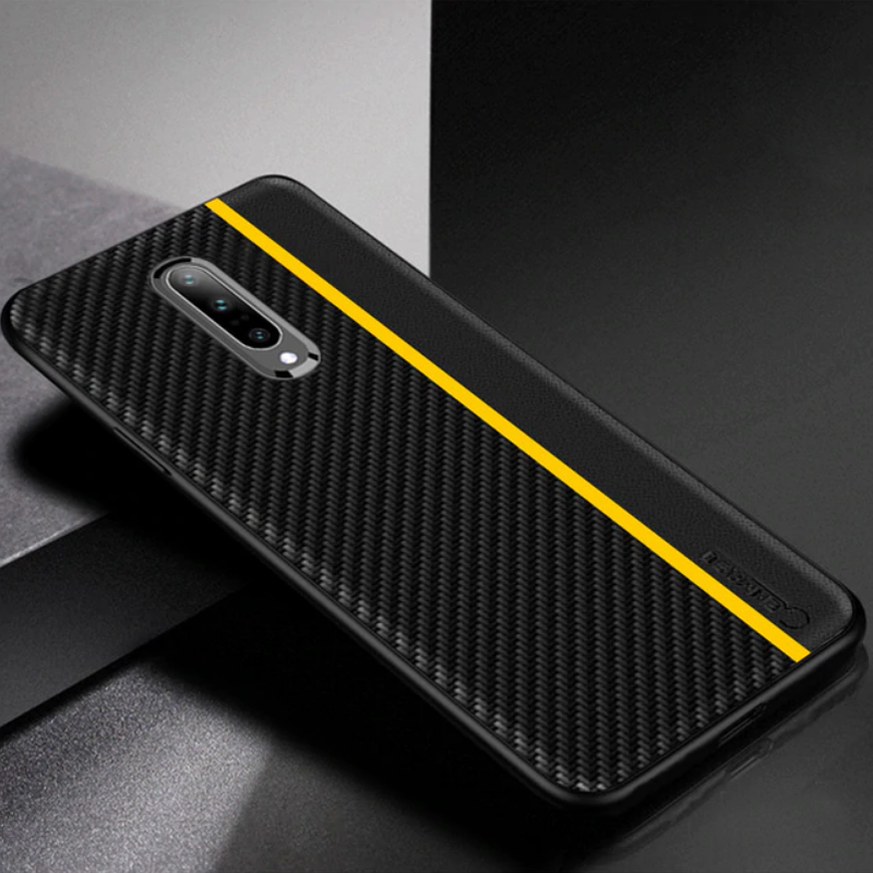 Original CENMASO Carbon Fiber PU Leather Case For OnePlus 8 / 8 Pro