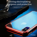 iPhone X Luxury Plating Hard Plastic Transparent Case [New Edition]