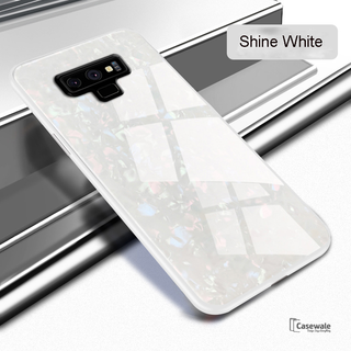 Luxury Marble Pattern Tempered Glass Case for Galaxy Note 9