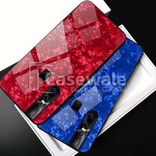 Luxury Marble Pattern Tempered Glass Case for Vivo V15