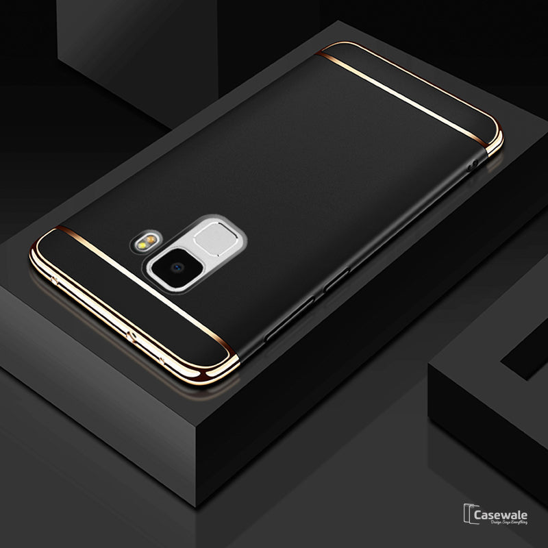 Luxury 3 in 1 Electroplating Back Case for Galaxy A8 Plus
