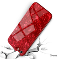 Marble Magnetic Auto-fit Tempered Glass Case for iPhone 6, 7, 8