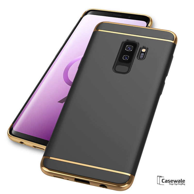 Galaxy S9/ S9 Plus Electroplating 3 in 1 Hard Back Case