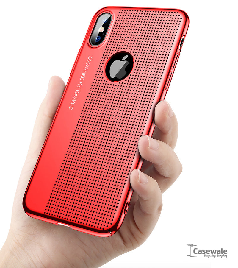 Luxury Plating Ultra Thin Hollow PC Case for Apple iPhone X