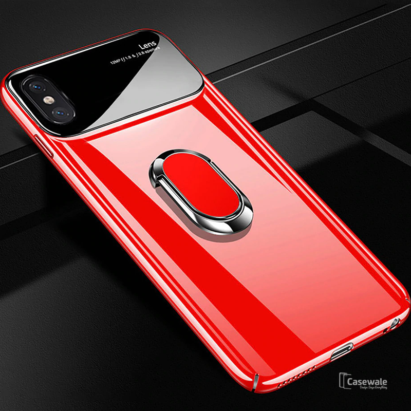 Luxury Mirror Effect Ring Bracket Case for iPhone