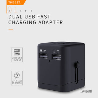 Mcdodo 2.4A Dual USB Charger International Travel Power Adapter