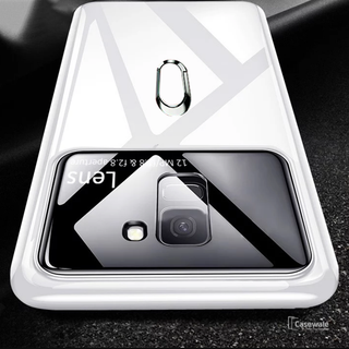 Luxury Mirror Effect Ring Bracket Case For Galaxy A8 Plus