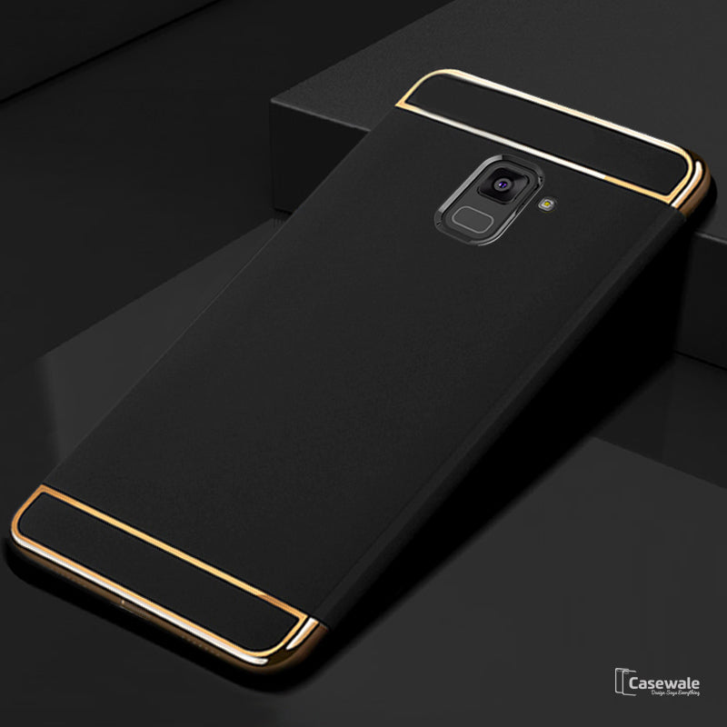 Luxury 3 in 1 Electroplating Back Case for Galaxy A8 Plus