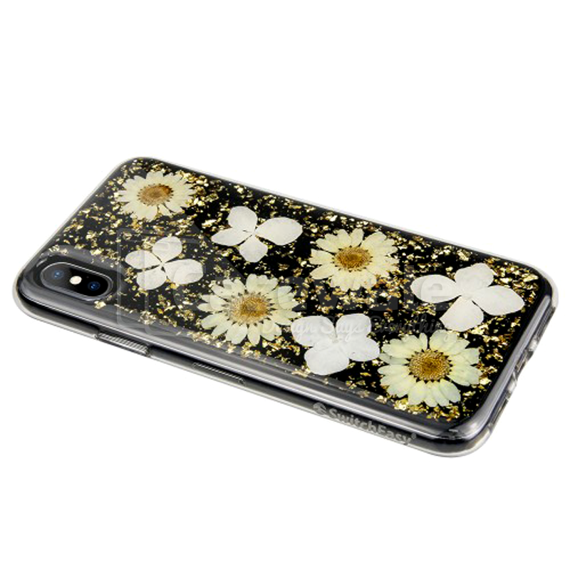 Original Flash Foil Petals Genuine Flower Case for iPhone XS