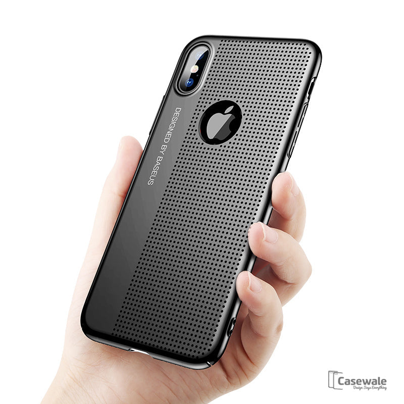 Luxury Plating Ultra Thin Hollow PC Case for Apple iPhone X