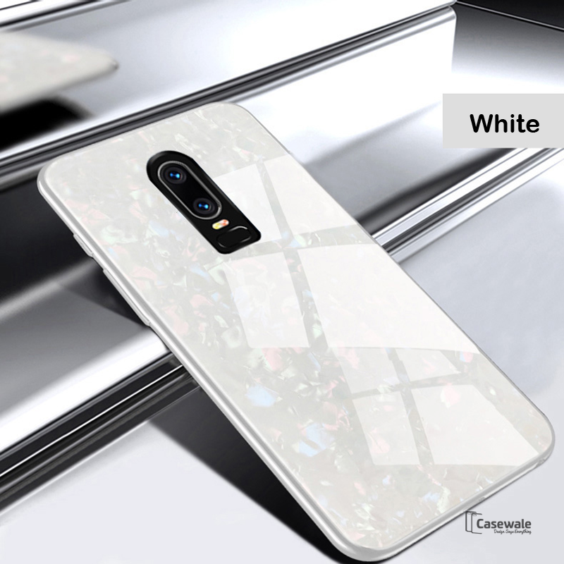 Luxury Marble Pattern Glass Case for OnePlus 6