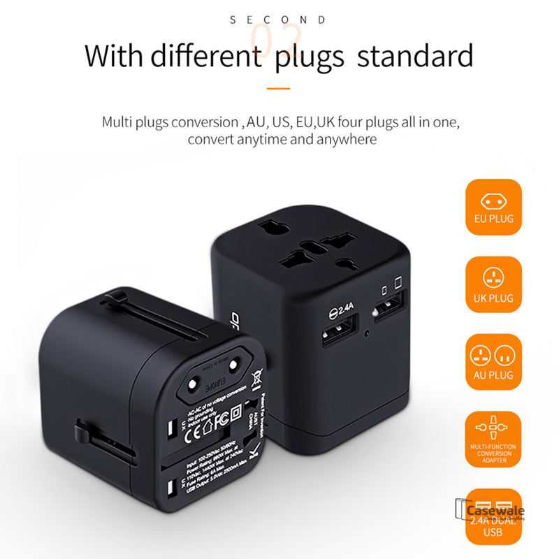 Mcdodo 2.4A Dual USB Charger International Travel Power Adapter