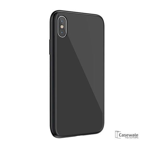 Luxury Crome Series 9H Glass Case for Apple iPhone XS