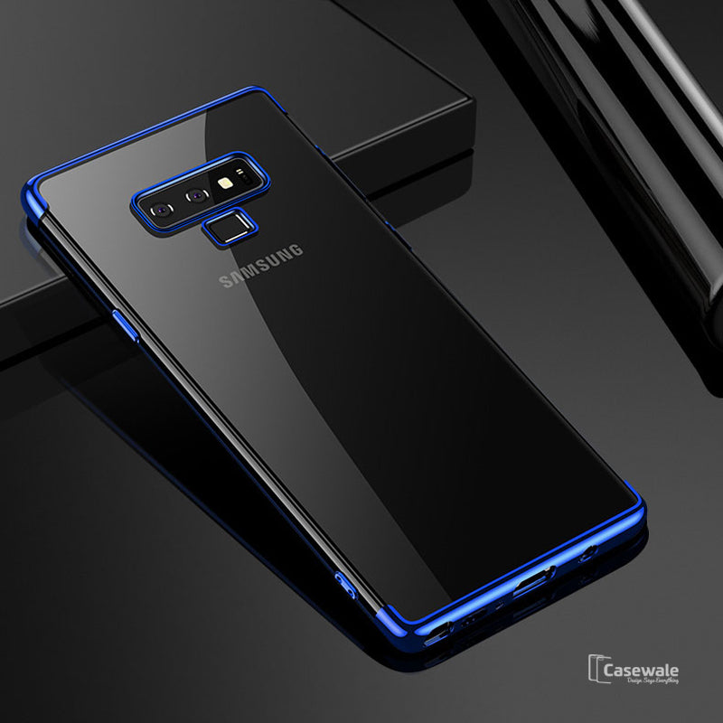 High-end Fashion Transparent Plated Phone Case for Galaxy Note 9