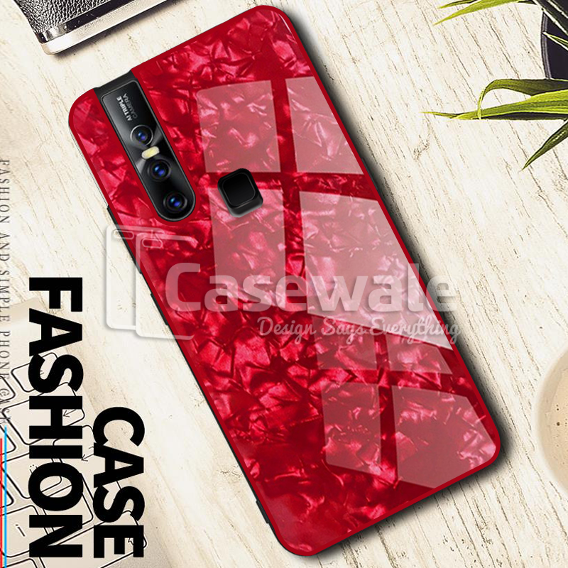 Luxury Marble Pattern Tempered Glass Case for Vivo V15 Pro