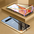 LUPHIE Double Sided Aluminum Metal Glass Case for Galaxy S10/ S10 Plus