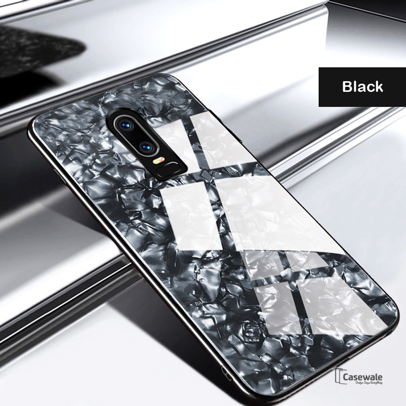 Luxury Marble Pattern Glass Case for OnePlus 6