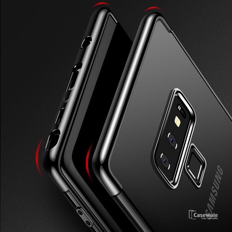 High-end Fashion Transparent Plated Phone Case for Galaxy Note 9