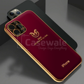 iPhone 12 Series Shiny Goat Design Electroplating Glass Case