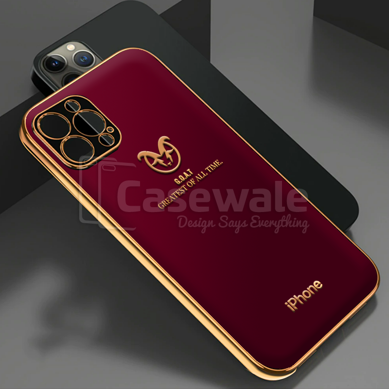 iPhone 12 Series Shiny Goat Design Electroplating Glass Case