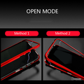 Magnetic Marble Auto-fit Tempered Glass Case for iPhone XS