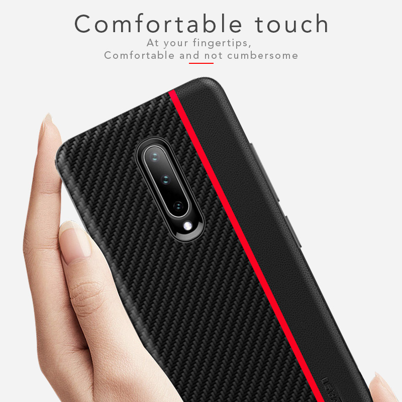 Original CENMASO Carbon Fiber PU Leather Case For OnePlus 7 / 7 Pro