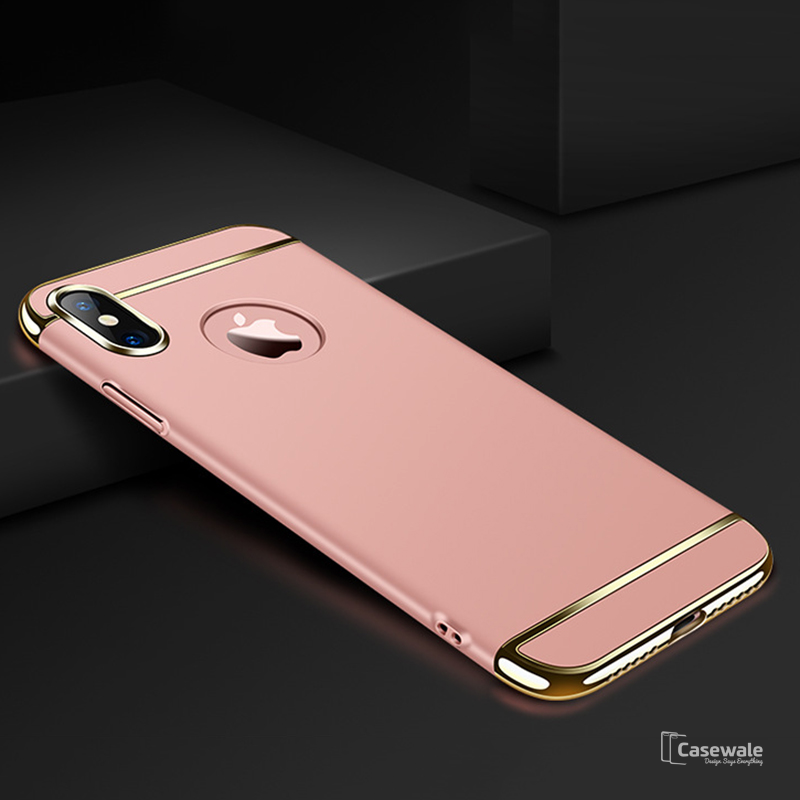 Luxury Electroplating 3 in 1 Case for iPhone X