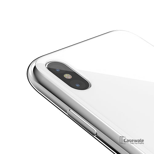 Luxury Crome Series 9H Glass Case for Apple iPhone XS