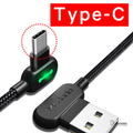 MCDODO 90 Degree Fast Charging Cable for iPhone Type C