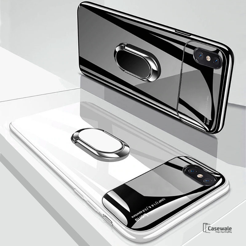 Luxury Mirror Effect Ring Bracket Case for iPhone