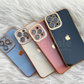 iPhone 13 Series Glass Case with Golden Edges