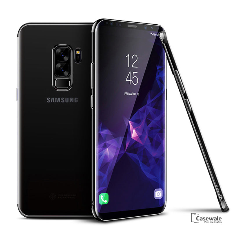 Galaxy S9/S9 Plus High-end Fashion Transparent Plated Phone Case
