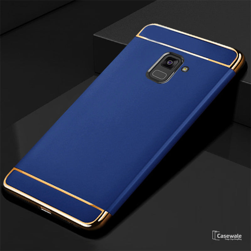 Luxury 3 in 1 Electroplating Back Case for Galaxy A8 Plus