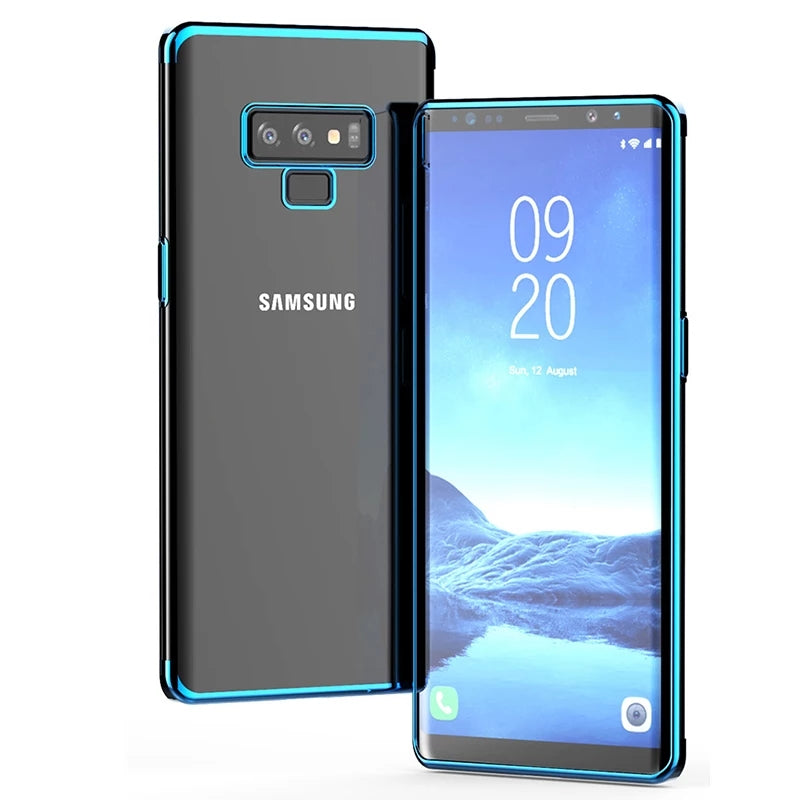 High-end Fashion Transparent Plated Phone Case for Galaxy Note 9