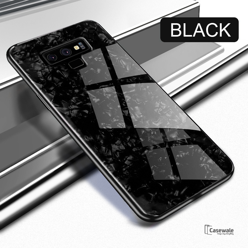 Luxury Marble Pattern Tempered Glass Case for Galaxy Note 9