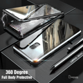 LUPHIE Double Sided Aluminum Metal Glass Case for Galaxy S9/ S9 Plus