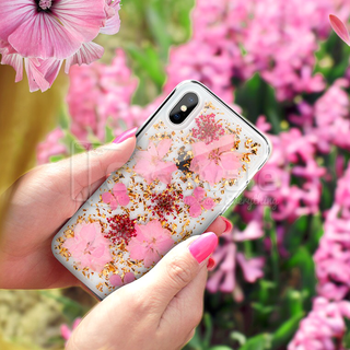 Original Flash Foil Petals Genuine Flower Case for iPhone XS