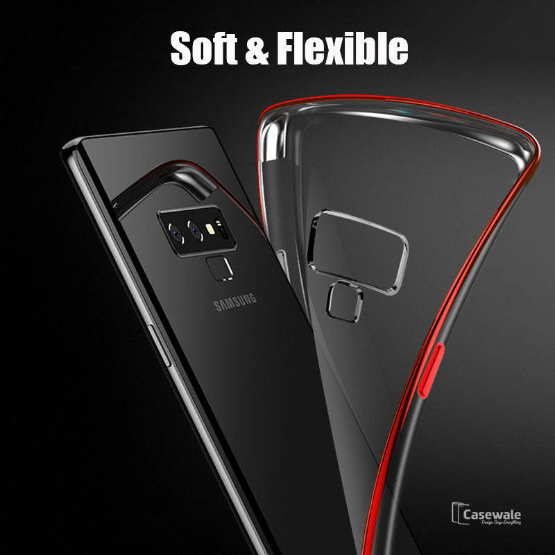 High-end Fashion Transparent Plated Phone Case for Galaxy Note 9