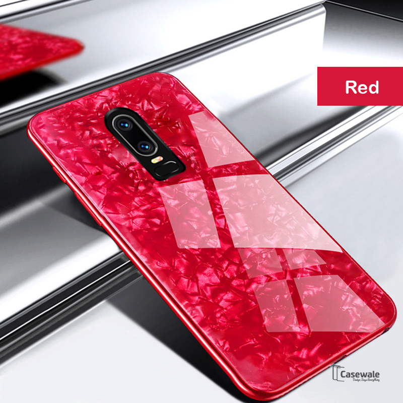 Luxury Marble Pattern Glass Case for OnePlus 6