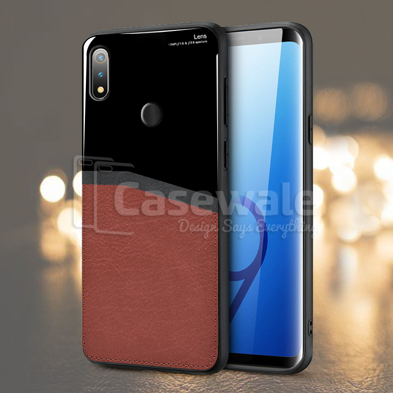 Leather Lens Luxury Card Holder Case For Realme 3 Pro
