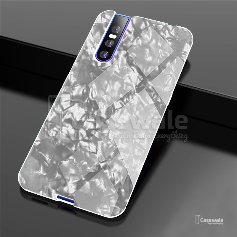Luxury Marble Pattern Tempered Glass Case for Vivo V15 Pro