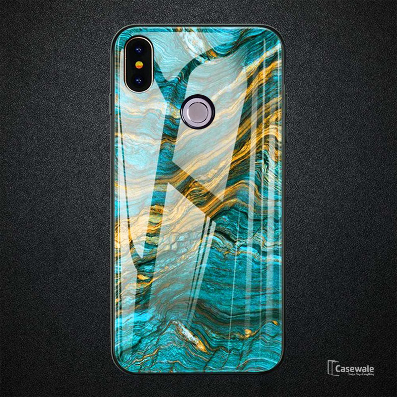Luxury Majestic Pattern Glass Case for Redmi Note 6 Pro