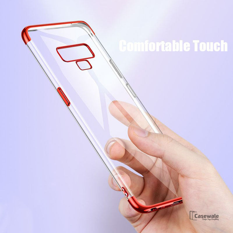 High-end Fashion Transparent Plated Phone Case for Galaxy Note 9