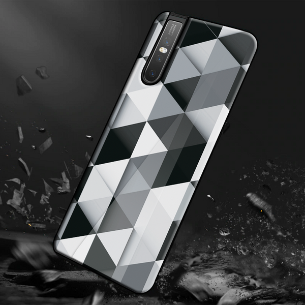 Ashford Color Marble Pattern Glass Case for Vivo V15 Pro