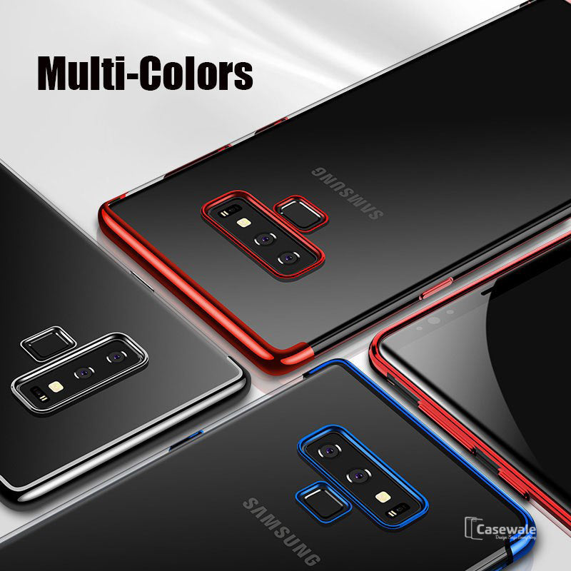 High-end Fashion Transparent Plated Phone Case for Galaxy Note 9