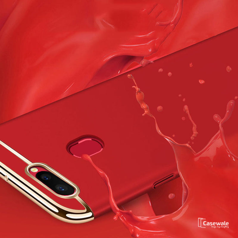 Luxury Electroplating 3 in 1 Case for OnePlus 5T