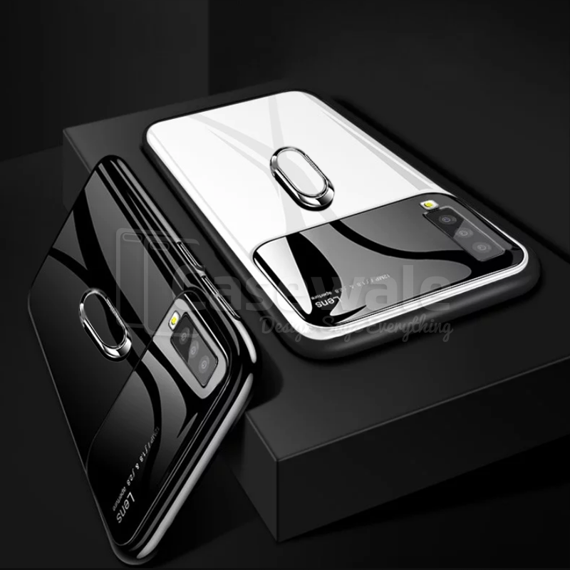 Luxury Mirror Effect Ring Bracket Phone Case for Galaxy A70