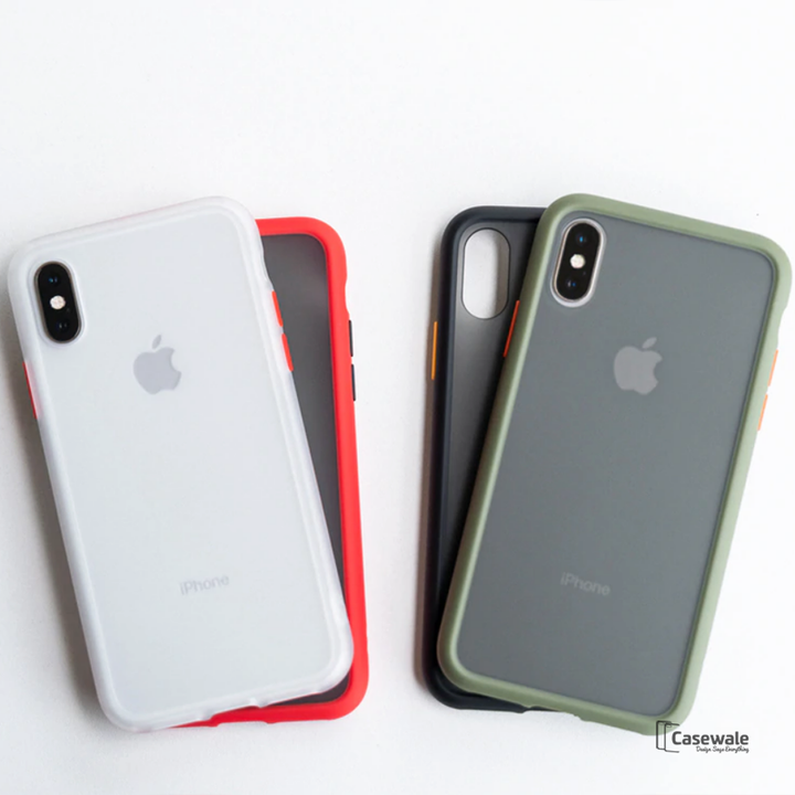 Anti-knock Armor Transparent Matte Hard Case for iPhone X, XS, XR or XS Max