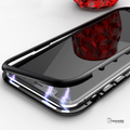 Magnetic Apple Logo Embossed Glass Case for iPhone X