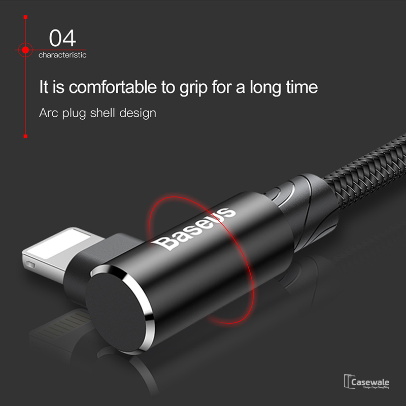 Baseus 90 Degree L Type USB Cable For iPhone